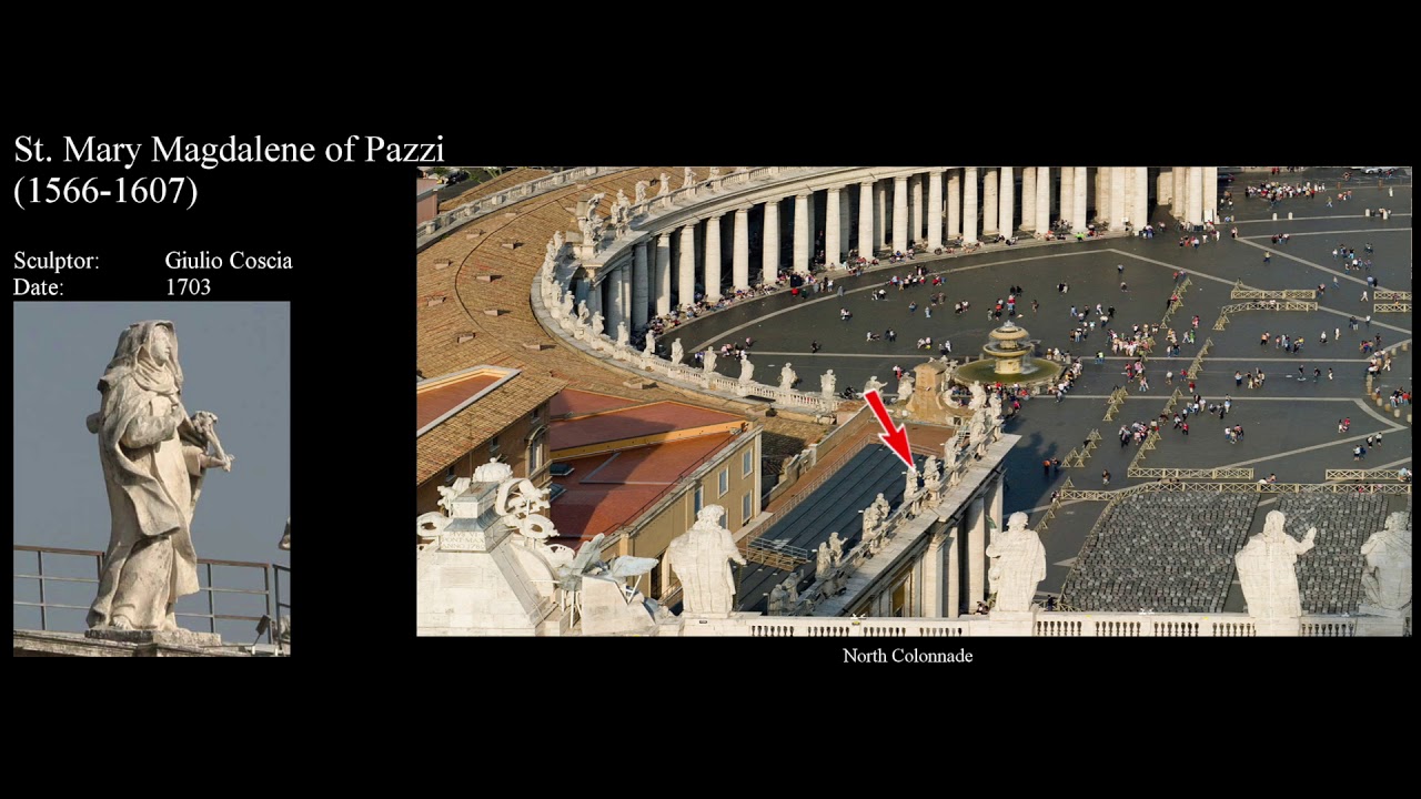 Every colonnade statue in Saint Peter's Square