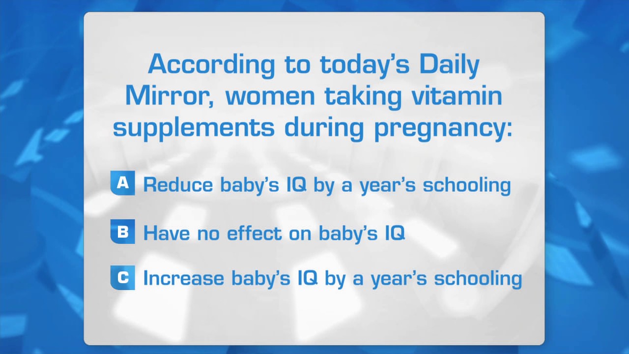 The Wright Stuff: Why should women take supplements during pregnancy?