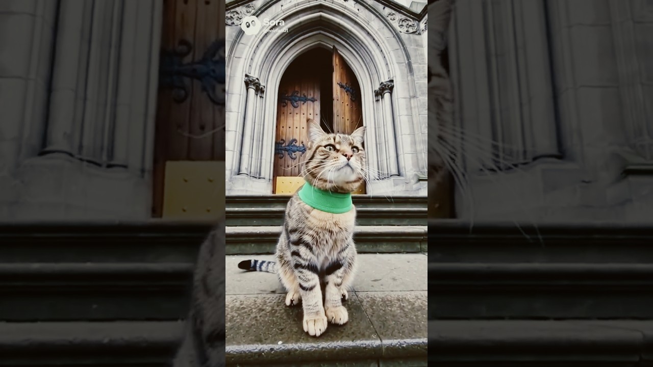 Olga Cat Visits St. Patrick’s in Dublin, Ireland! #ireland #stpatricks #dublin #catshorts