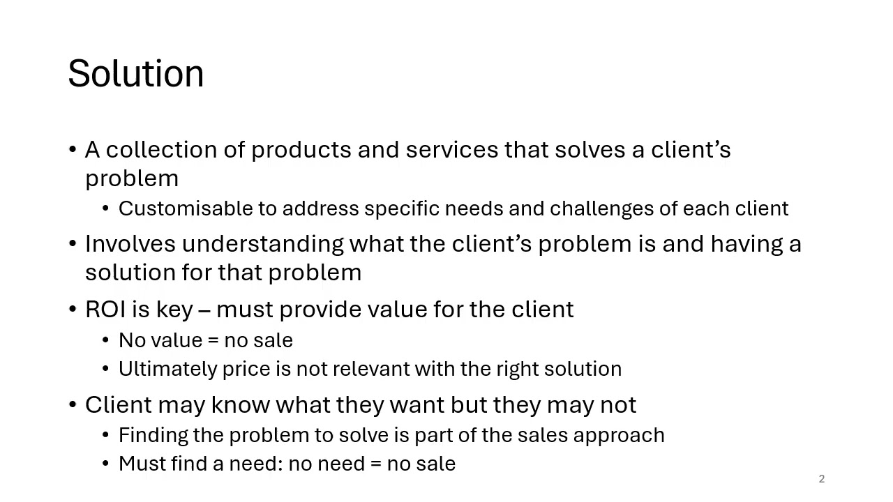 Solution Selling
