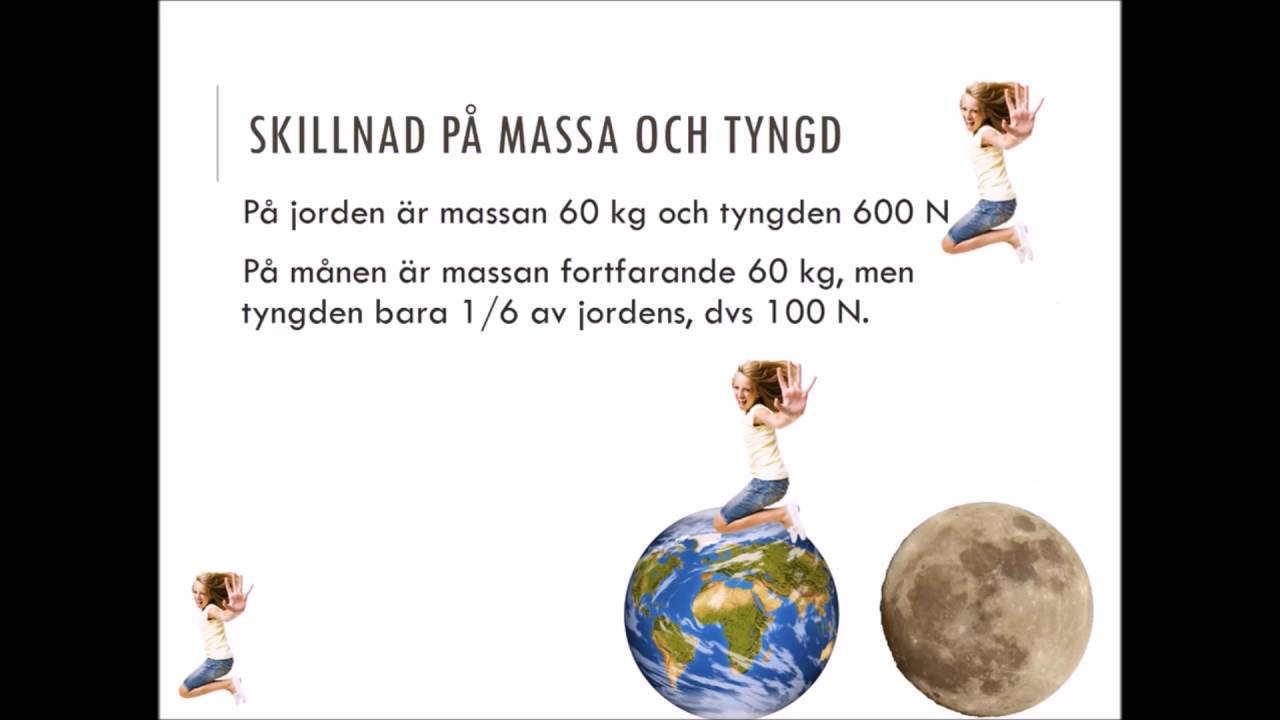 Gravitationskraft / tyngdkraft