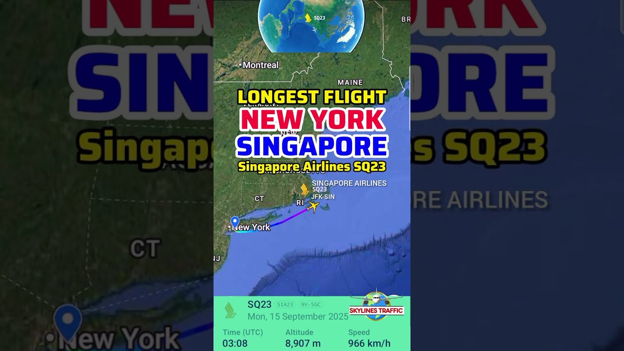 New York to Singapore Flight | The Longest Non-Stop Flight in the World | Singapore Airlines SQ23