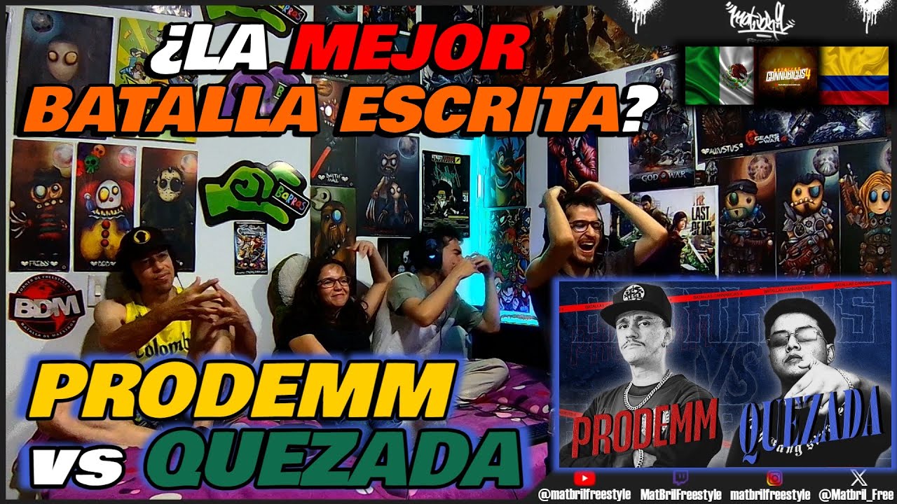 🔴COLOMBIANOS REACCIONAN a PRODEMM vs QUEZADA - ¿LA MEJOR BATALLA ESCRITA? [BATALLAS CANNÁBICAS 2023]