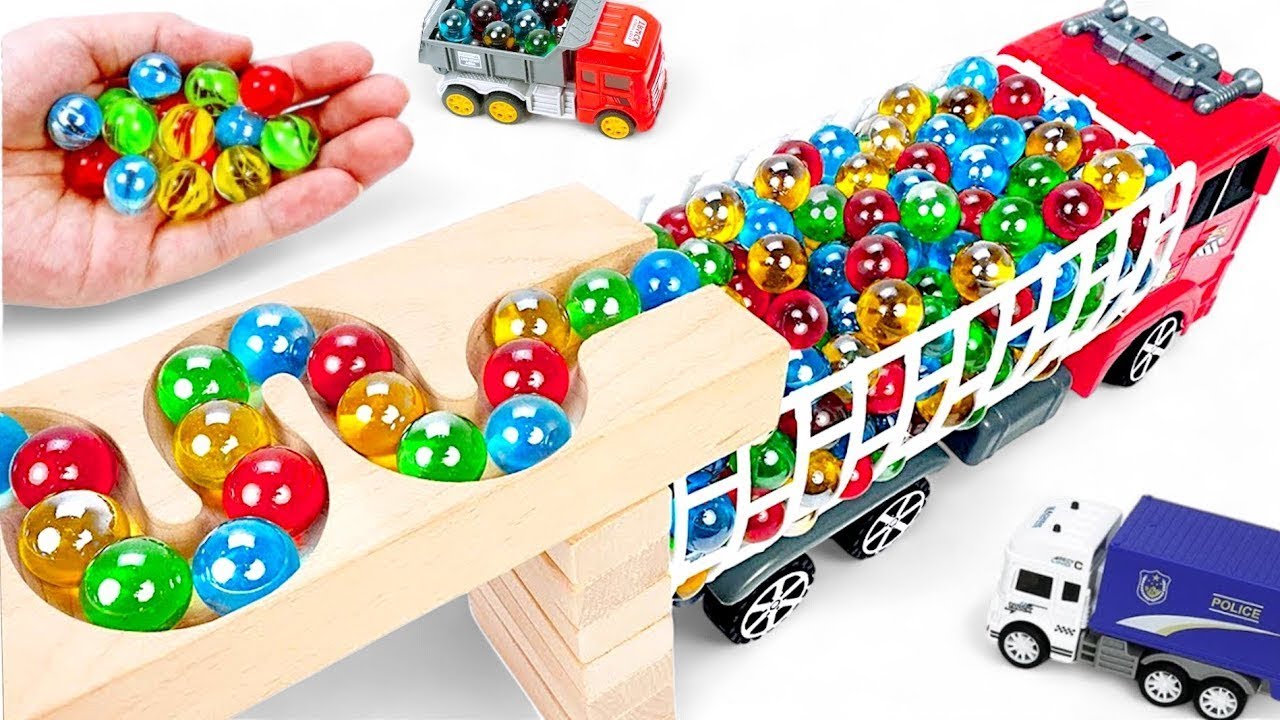 Super Fast Marble Run Speedway Clash 🌈 ASMR HABA Slope vs Dump Truck Racing!
