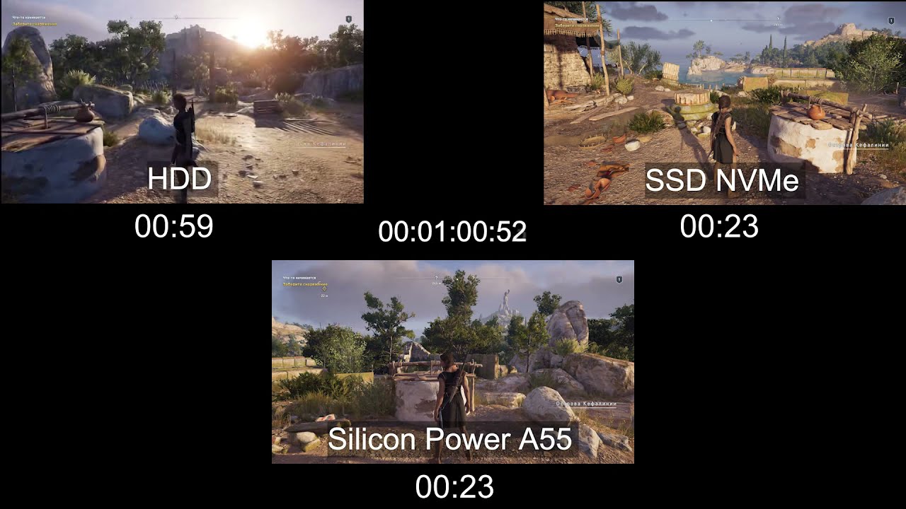 Silicon Power A55 vs NVMe SSD vs HDD 7200