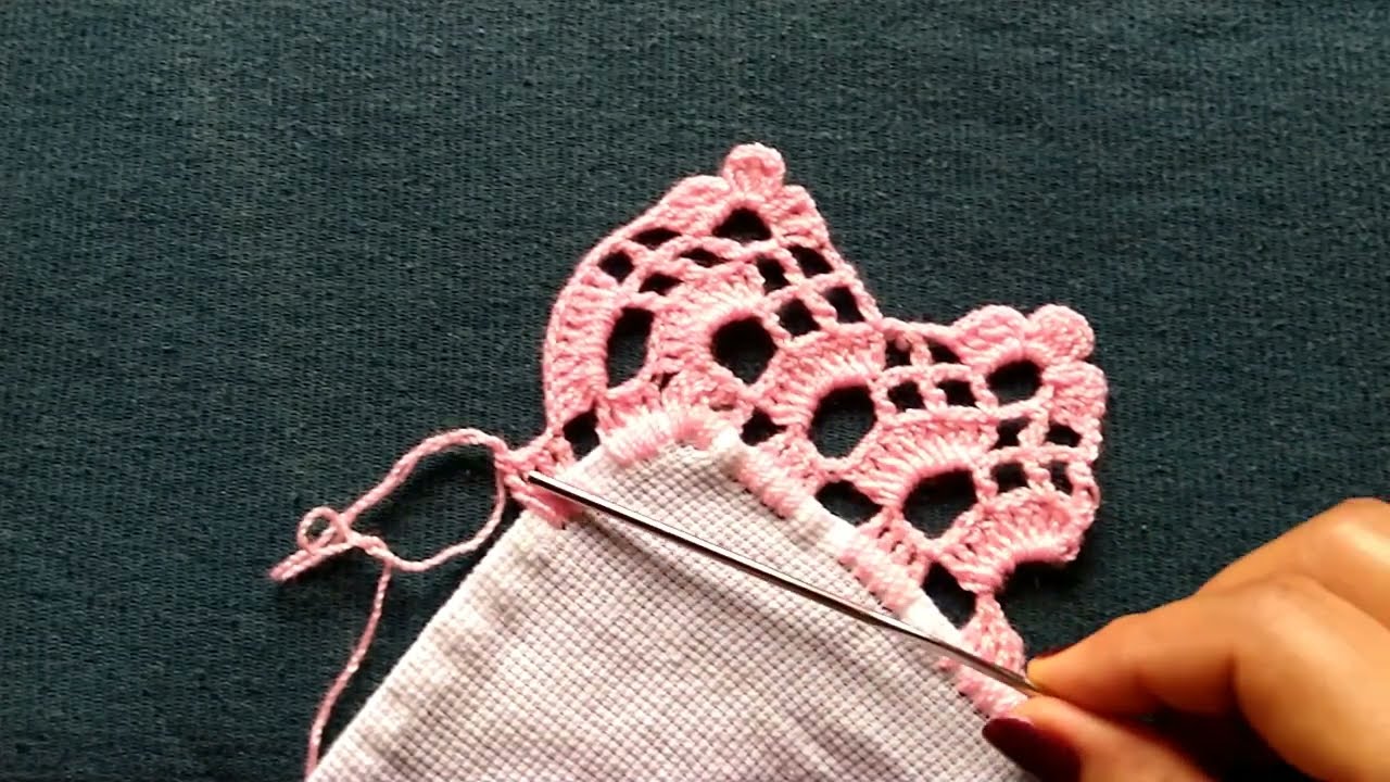 Realiza esta puntilla num 655 fácil y de una vuelta#crochet #fyp #arte #puntillas #servilletas