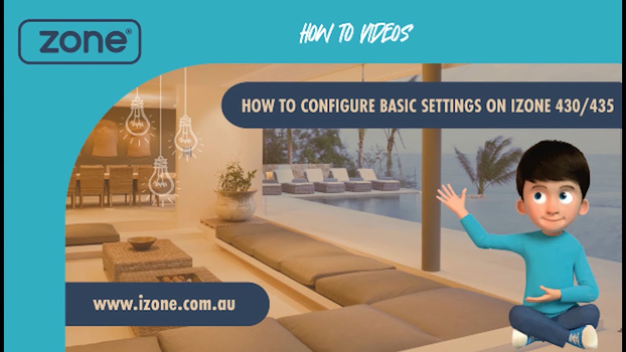 How to configure basic settings on a C430/C435 system in the old iZone Home app?
