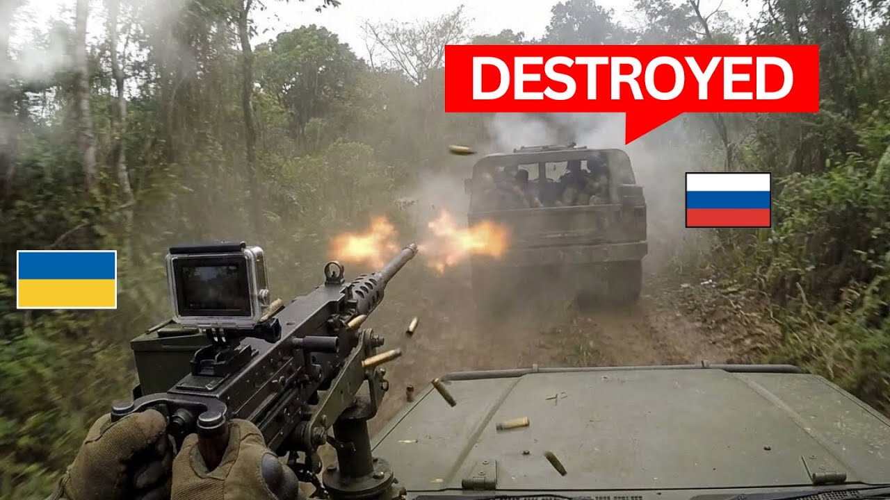 Ukraine War - Ukraine&rsquo;s Soldier Catches Russian Vehicle DESTROYED in Seconds &bull; Insane GoPro Footage