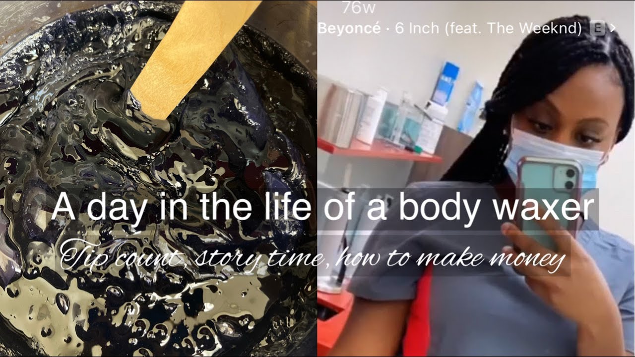 Day in the life of a body waxer | how much I make | tip count | story time +more