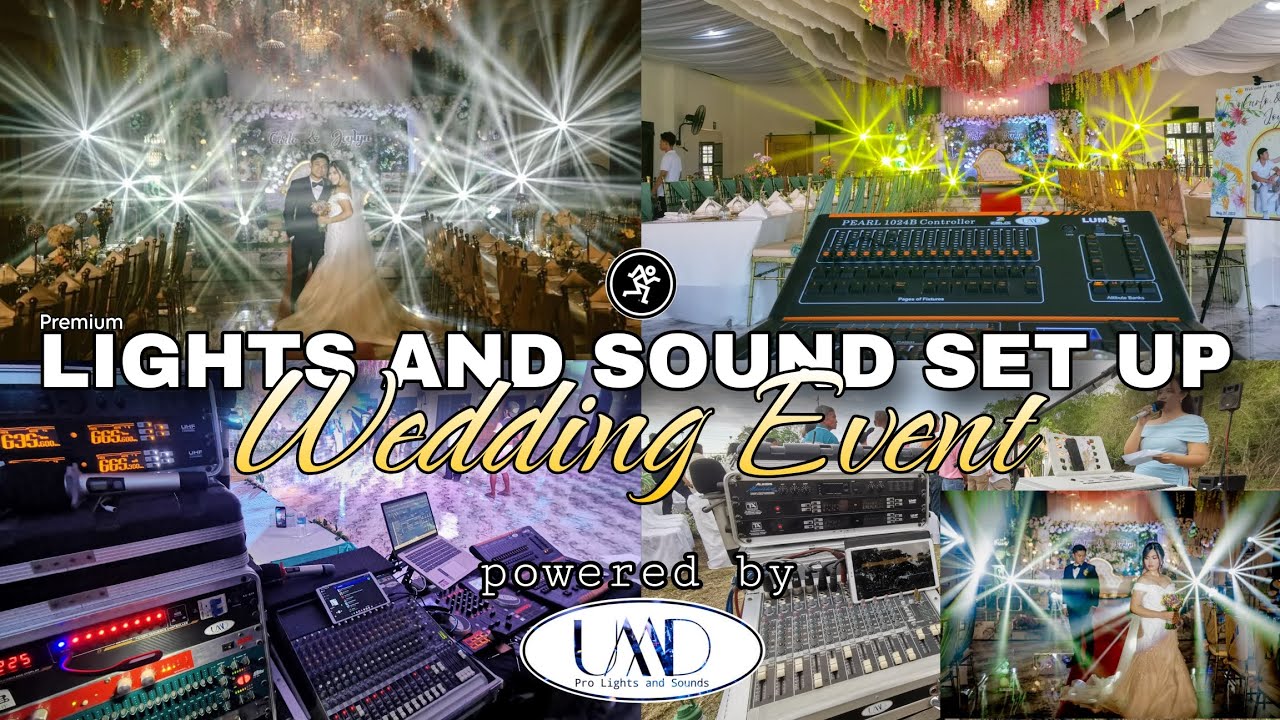 LIGHTS AND SOUND SET UP FOR WEDDING EVENT powered by UMD PRO,  8pcs Tuna beam 290 with Follow Spot