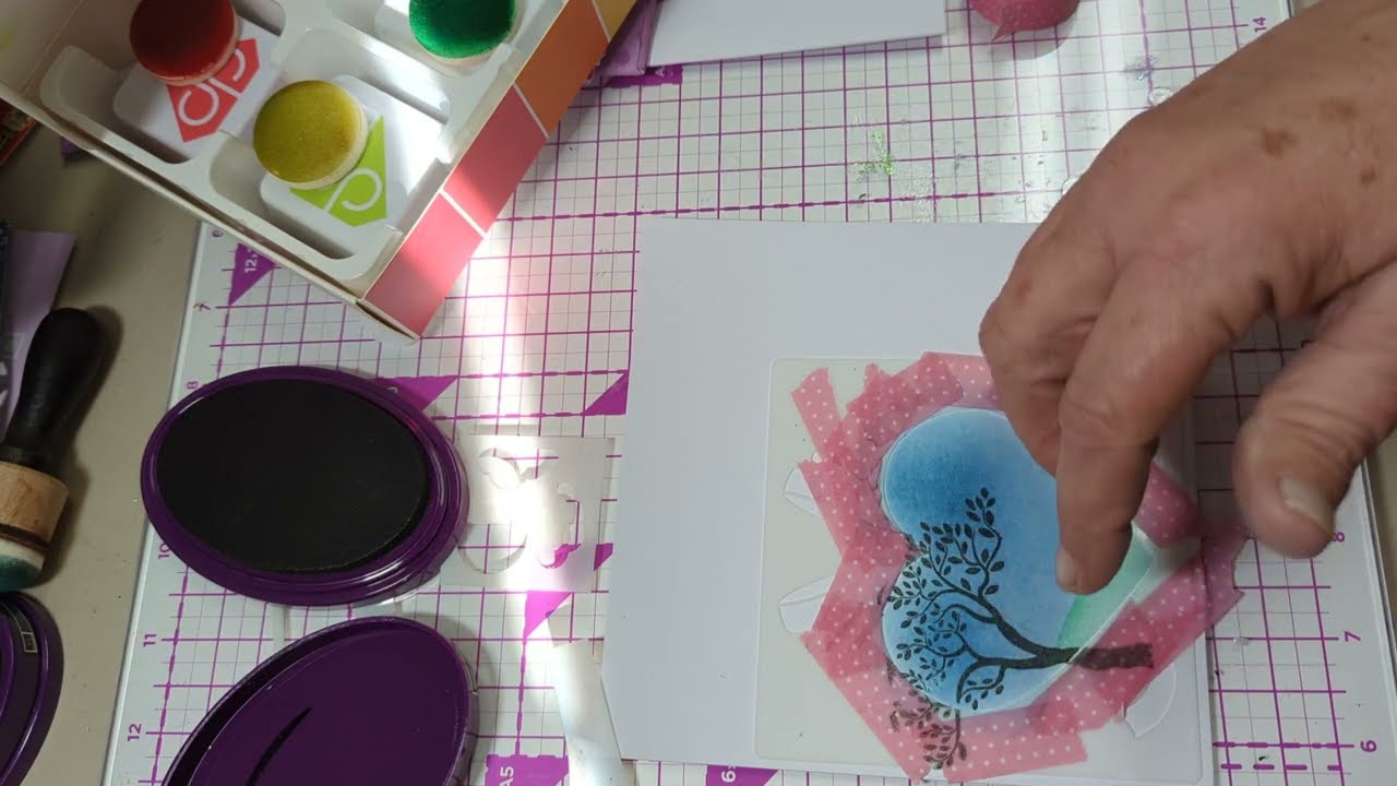 Using Crafter's Companion's Kit #54 Silhouette Scenes to make a card