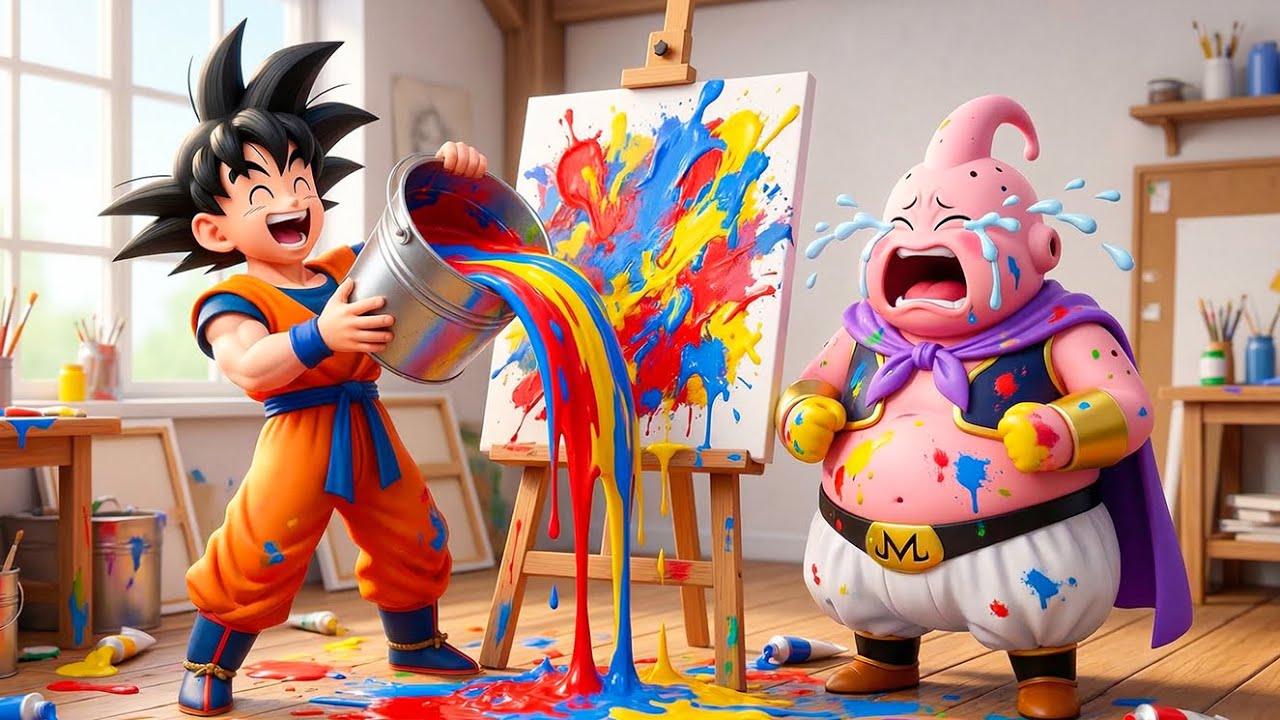 Goku Ruins Majin Buu’s Painting – Then Makes Amends And Is Forgiven
