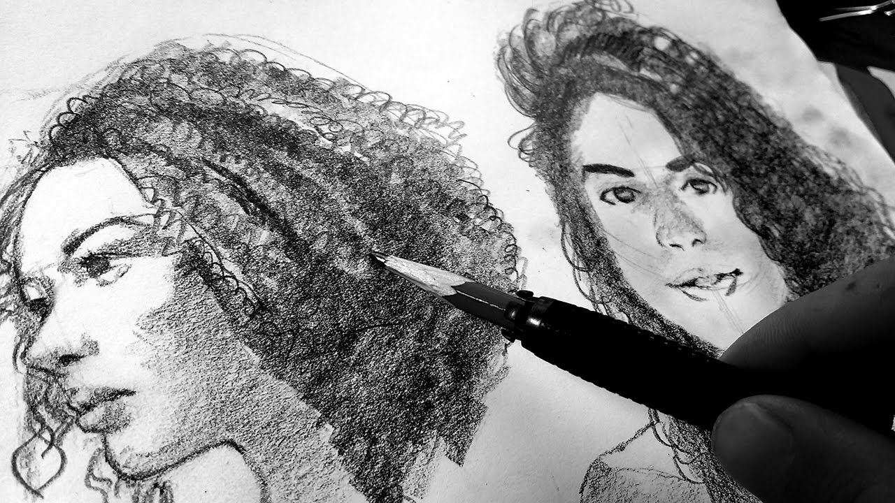 Como dibujar cabello Ondulado, Chino, Quebrado (fácil y rápido)