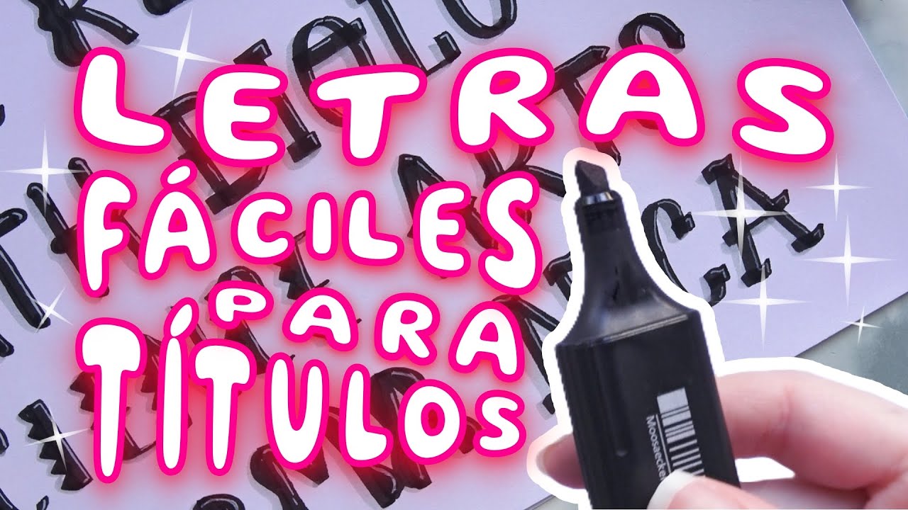 CÓMO HACER LETRAS BONITAS Y FÁCILES PARA TÍTULOS 🌜 IDEAS PARA CARTELES, PORTADAS Y APUNTES