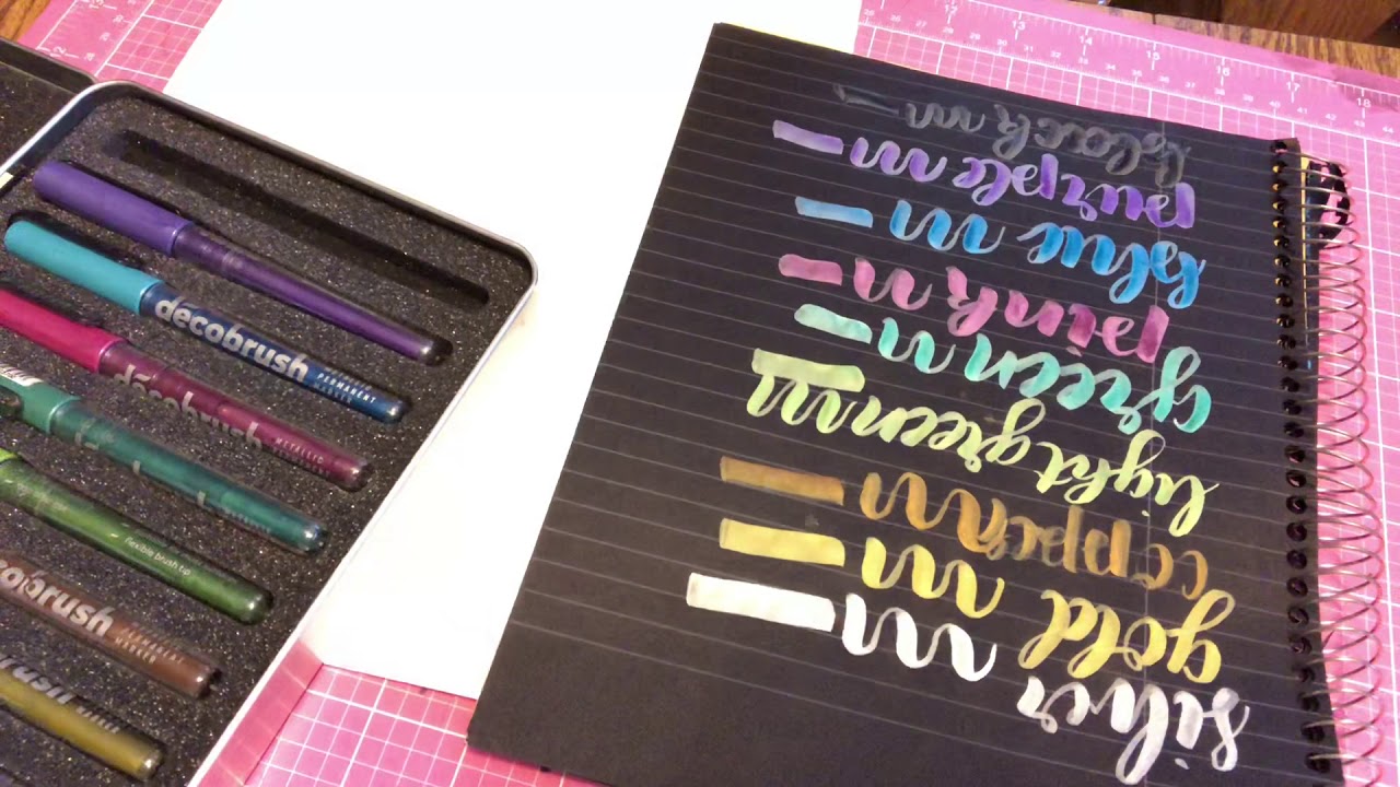 Karin Deco Brush Metallic Markers Swatching