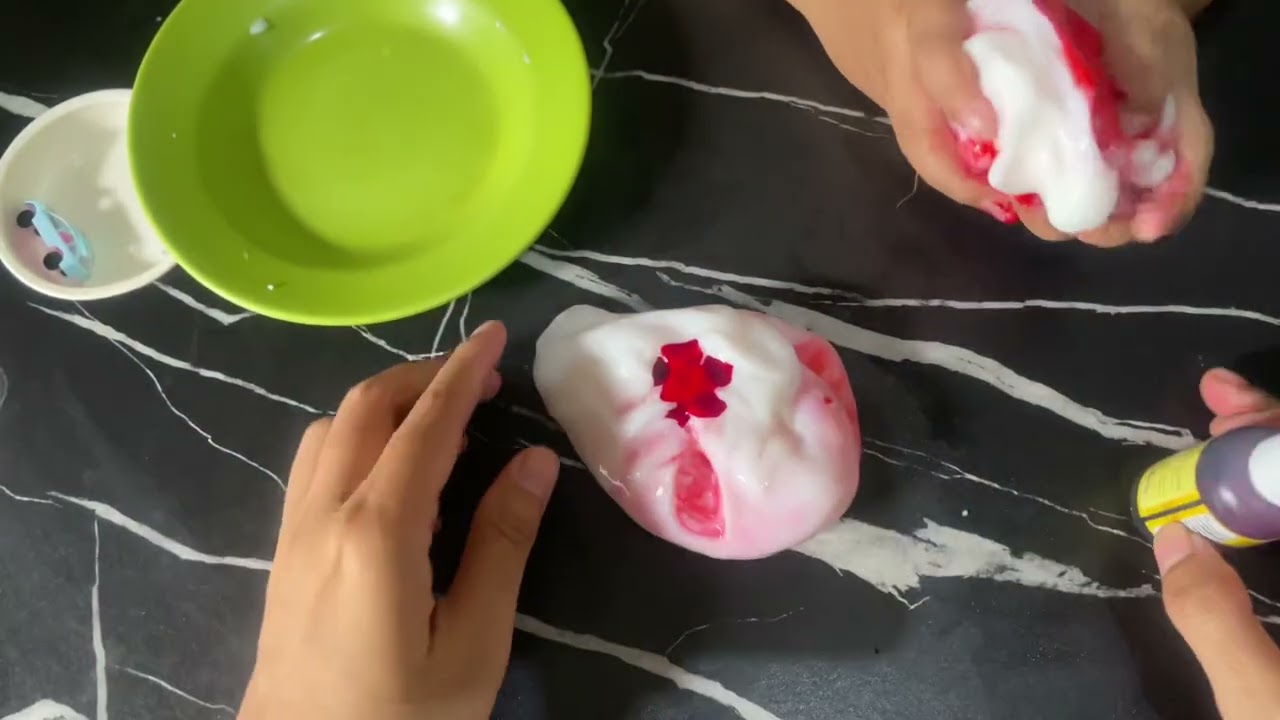 Main slime sambil kasih warna! Seruuuu #slime 