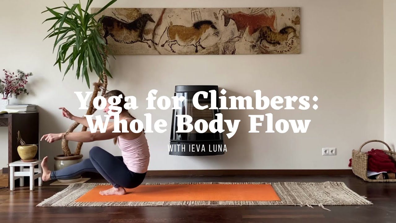 30 min Whole Body Flow with Pistol Squat Rolls + 10 min Slow down | Yoga for Climbers