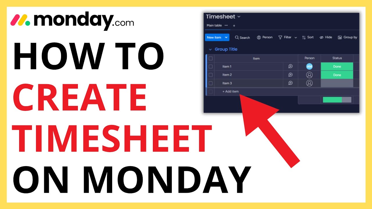 How to Create Timesheet on Monday.com [QUICK GUIDE]
