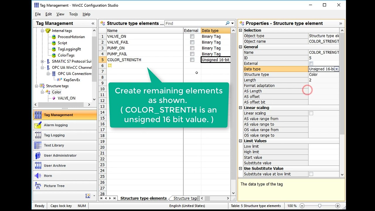 WinCC V7.4 Step By Step #6: Create WinCC Structure Tags 🏗️ #WinCCGURU