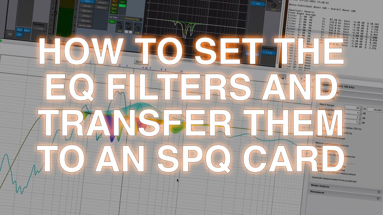 How To Set The EQ Filters And Transfer Them To An Avid/DAD SPQ Card