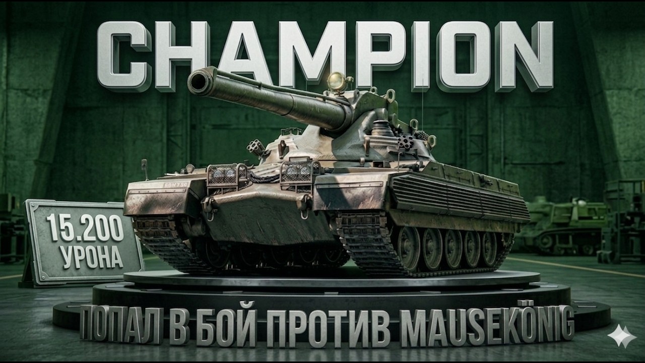 CHAMPION &mdash; 15.200 УРОНА | ПОПАЛ В БОЙ против MAUSEK&Ouml;NIG