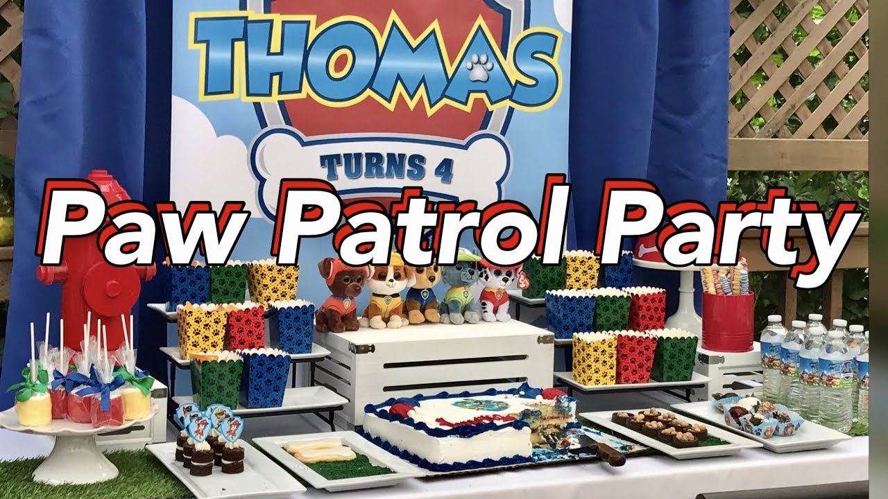 Paw Patrol Birthday Party | Paw Patrol Theme Dessert Table