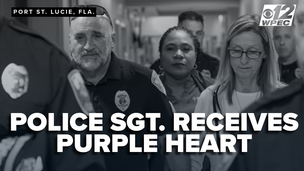 Port St. Lucie Police Sgt. receives Purple Heart