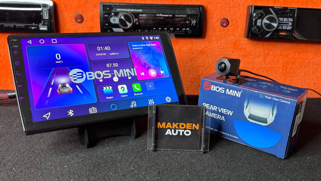 Обзор андроид магнитолы BOS MINI A2 4 на 64 с камерой заднего вида🔥