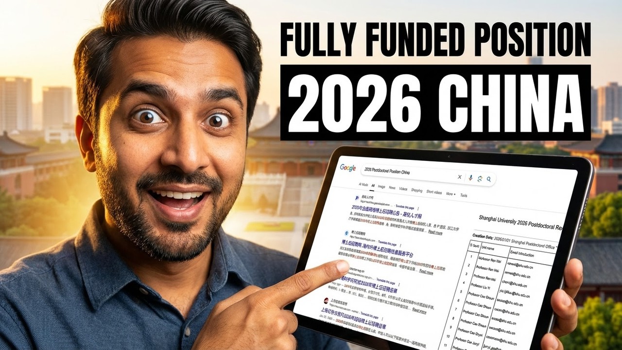 Postdoc in China 2026 | How to Get Fully Funded Position
