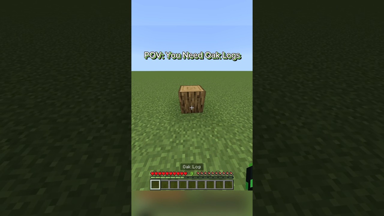 POV: You Need Oak Logs #minecraft #cool #foryou #shortfeed #relatable #pov
