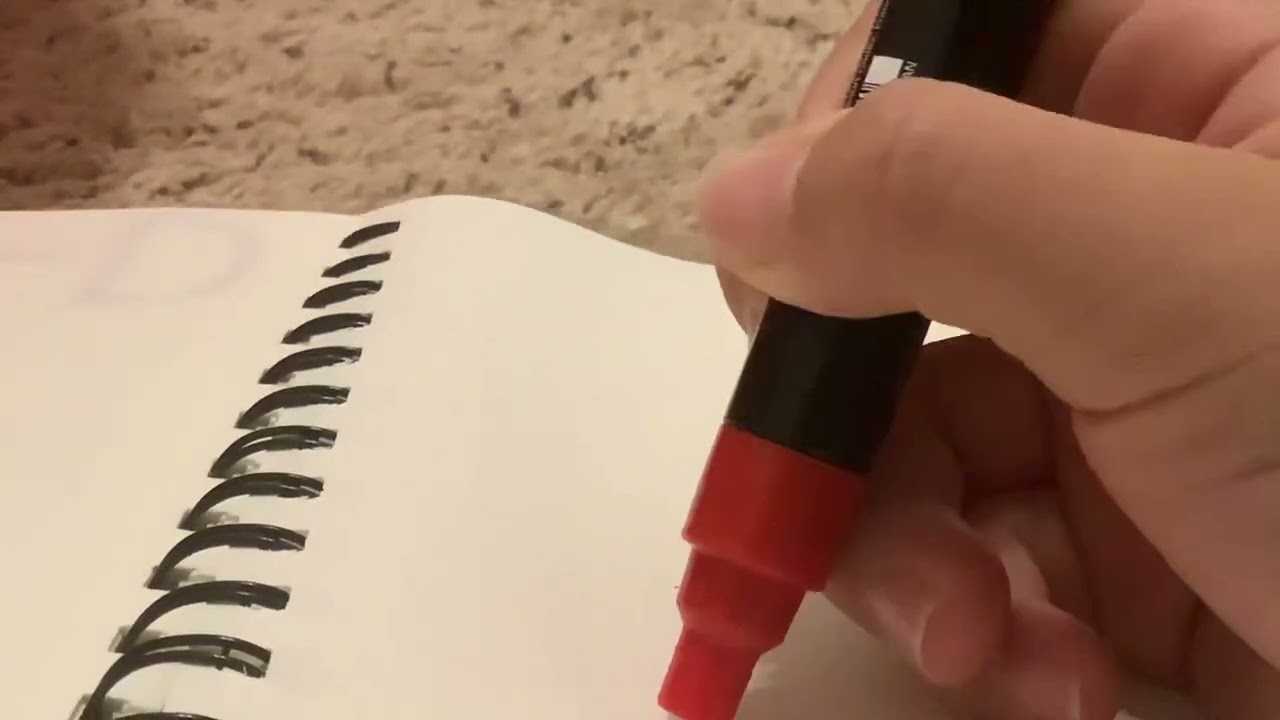Activating red posca marker￼