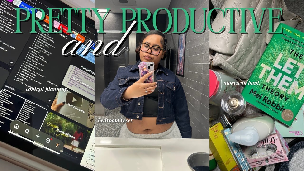 PRETTY AND PRODUCTIVE🎀!! WHAT I GOT FROM AMERICA | CONTENT PLANNING | BEDROOM RESET✨