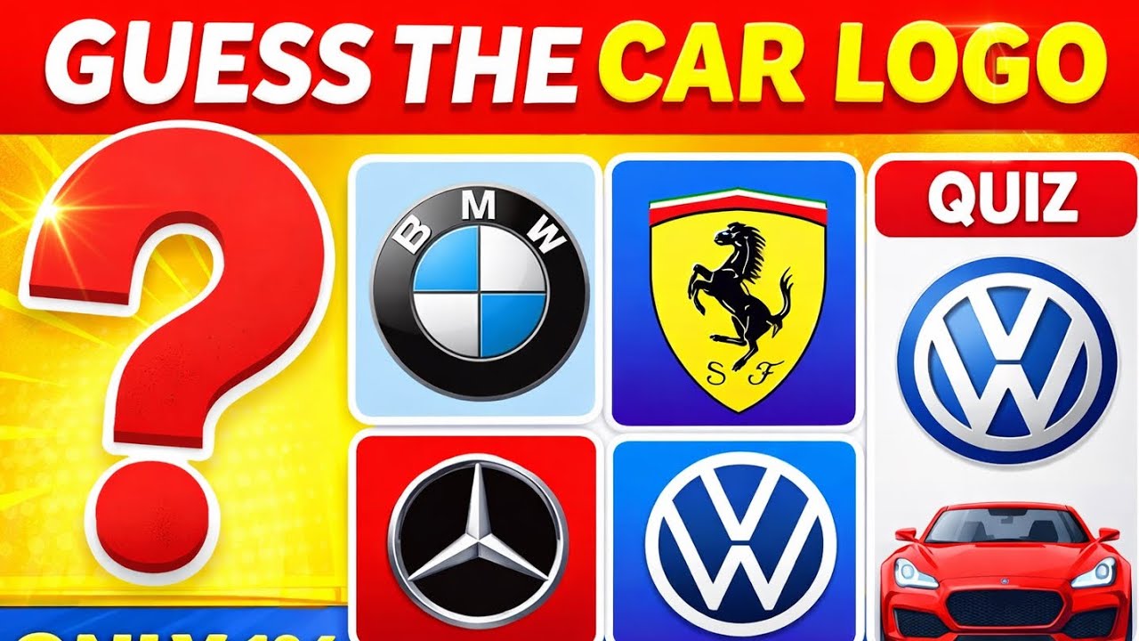 Guess The Car  Logo Quiz | Lamborghini,Tesla,Ferrari,Lexus,Mercedes-Benz,BMW