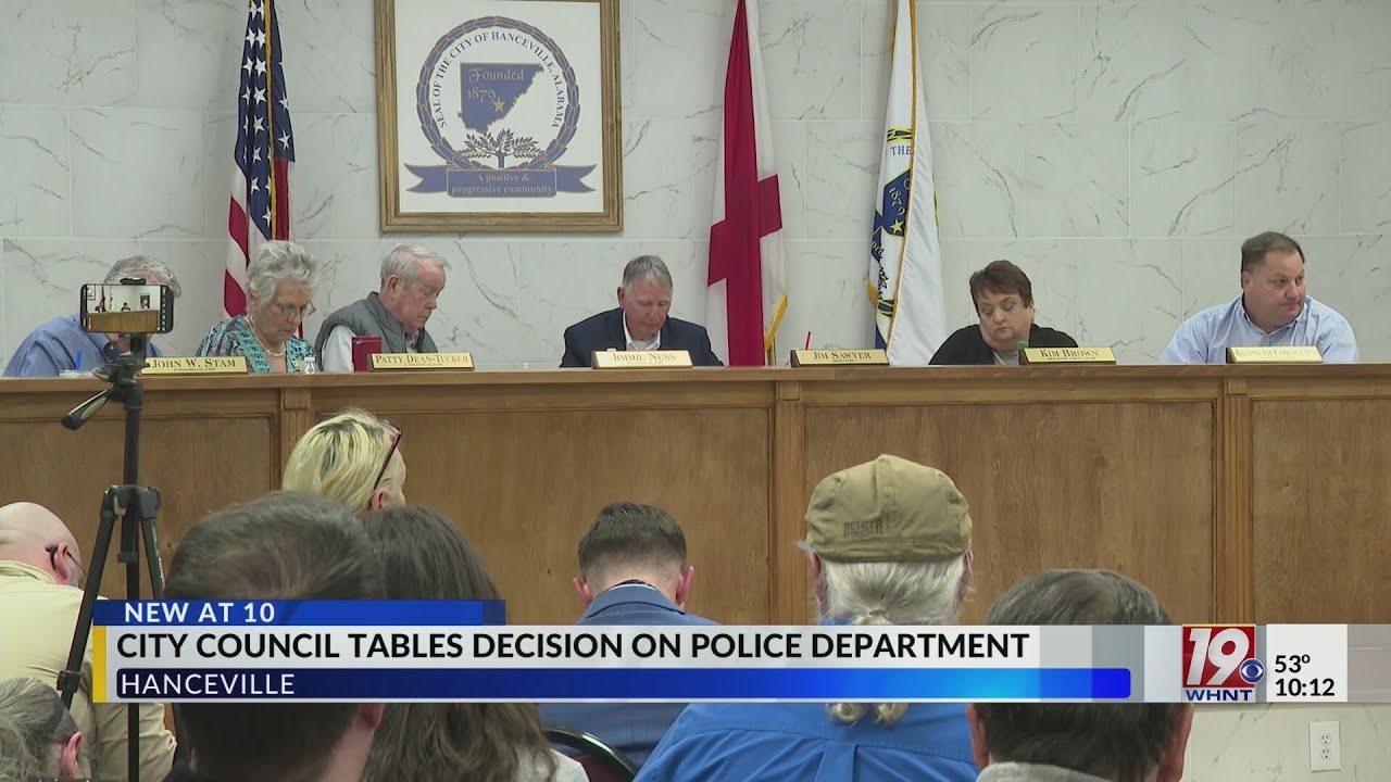 Hanceville City Council Votes to Table Fate of Police Department | Feb. 27, 2025 | News 19 at 10 p.m