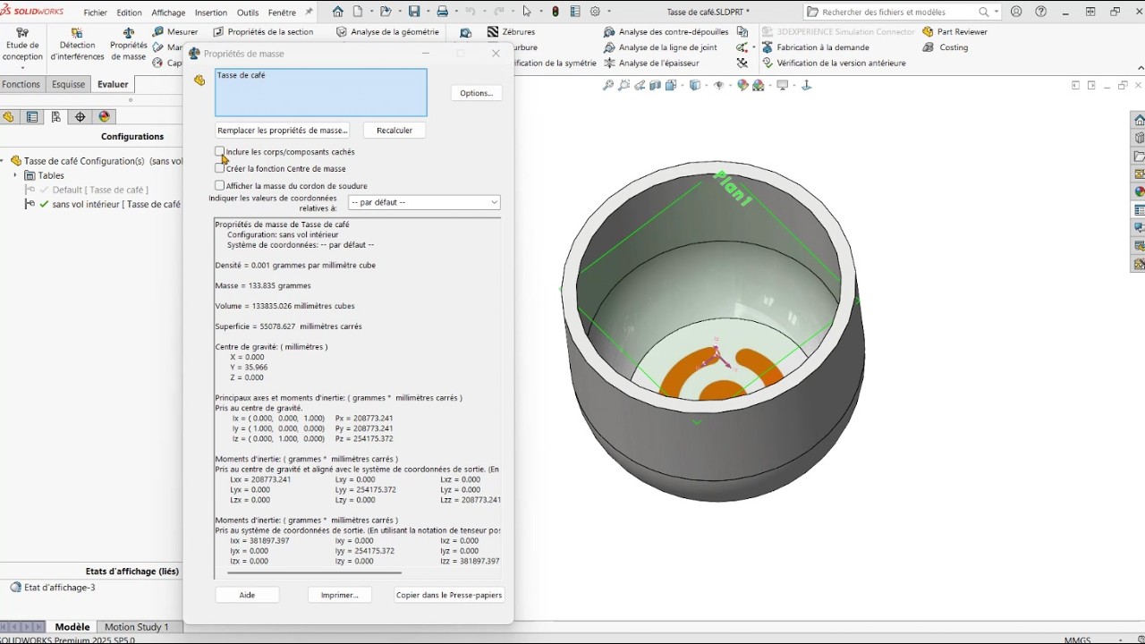 Calcul d'un volume intérieur avec la fonction 
