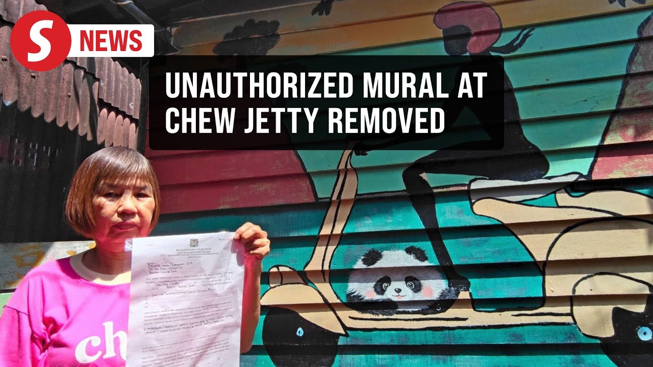 Council orders unapproved Chew Jetty mural removed