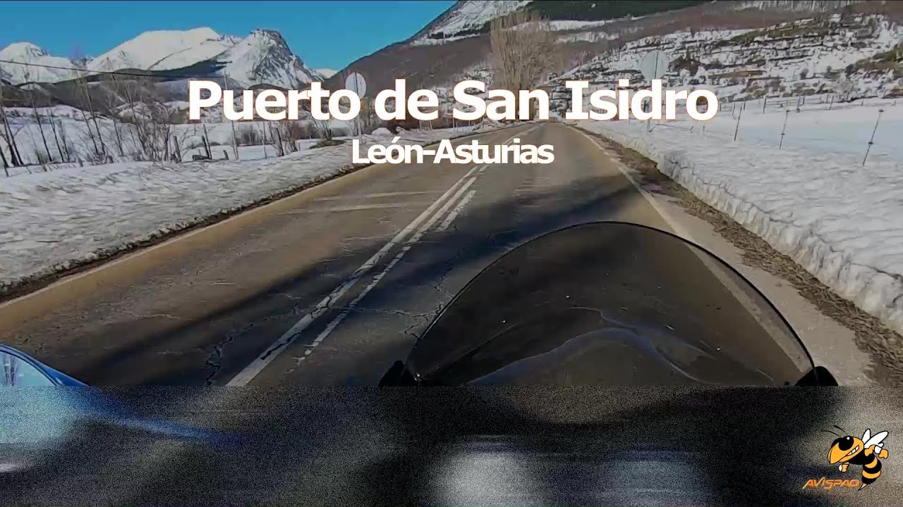 Puerto de San Isidro en moto, nevado