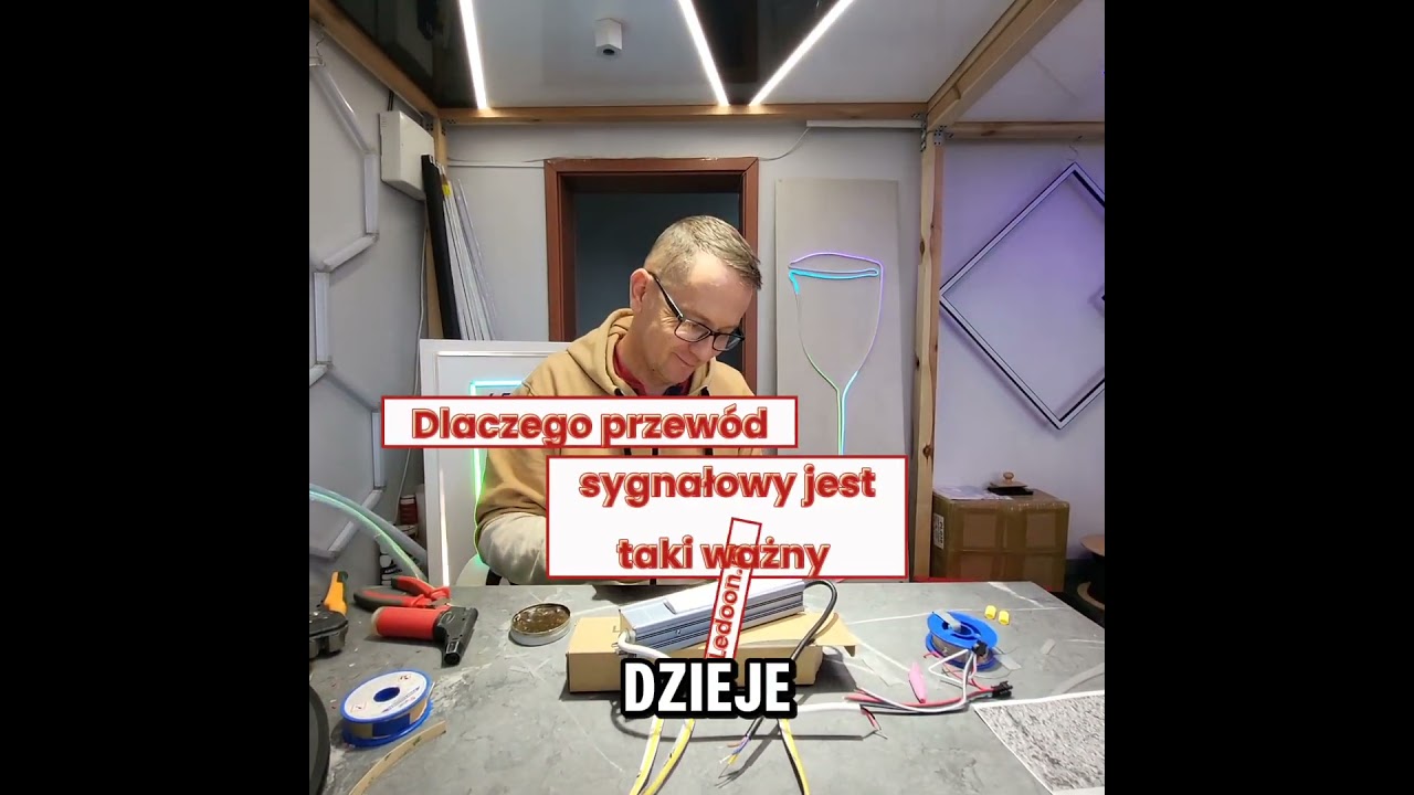 Przew&oacute;d sygnałowy do taśmy Led cyfrowej, dlaczego ważny? #ledy #oświetlenie #led