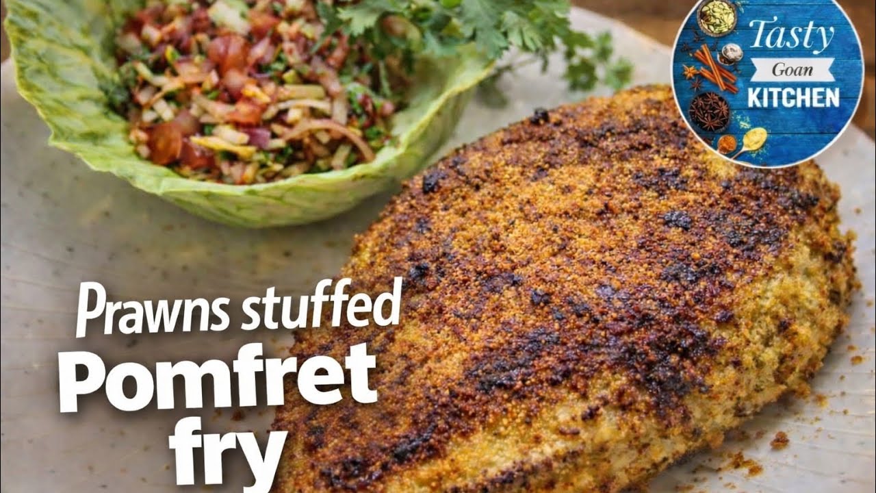 Prawns Stuffed Pomfret | Sungta Bharleli Paplet | Authentic Goan Style Stuffed Fish Recipe