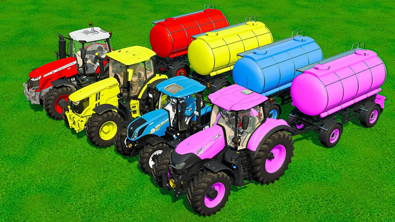 TRANSPORT FIAT TRACTORS and MANURE with VALTRA TRACTORS! - Farming Simulator 22