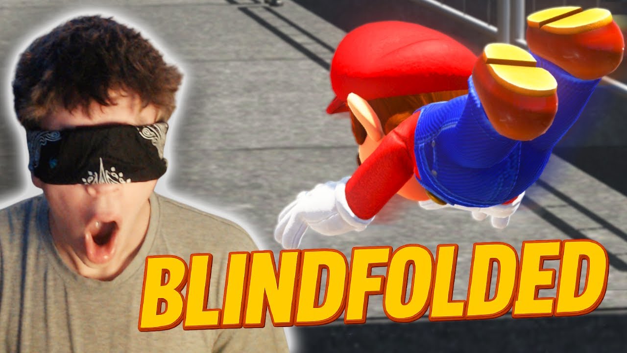 Mario Odyssey Trickjumps but I'm BLINDFOLDED
