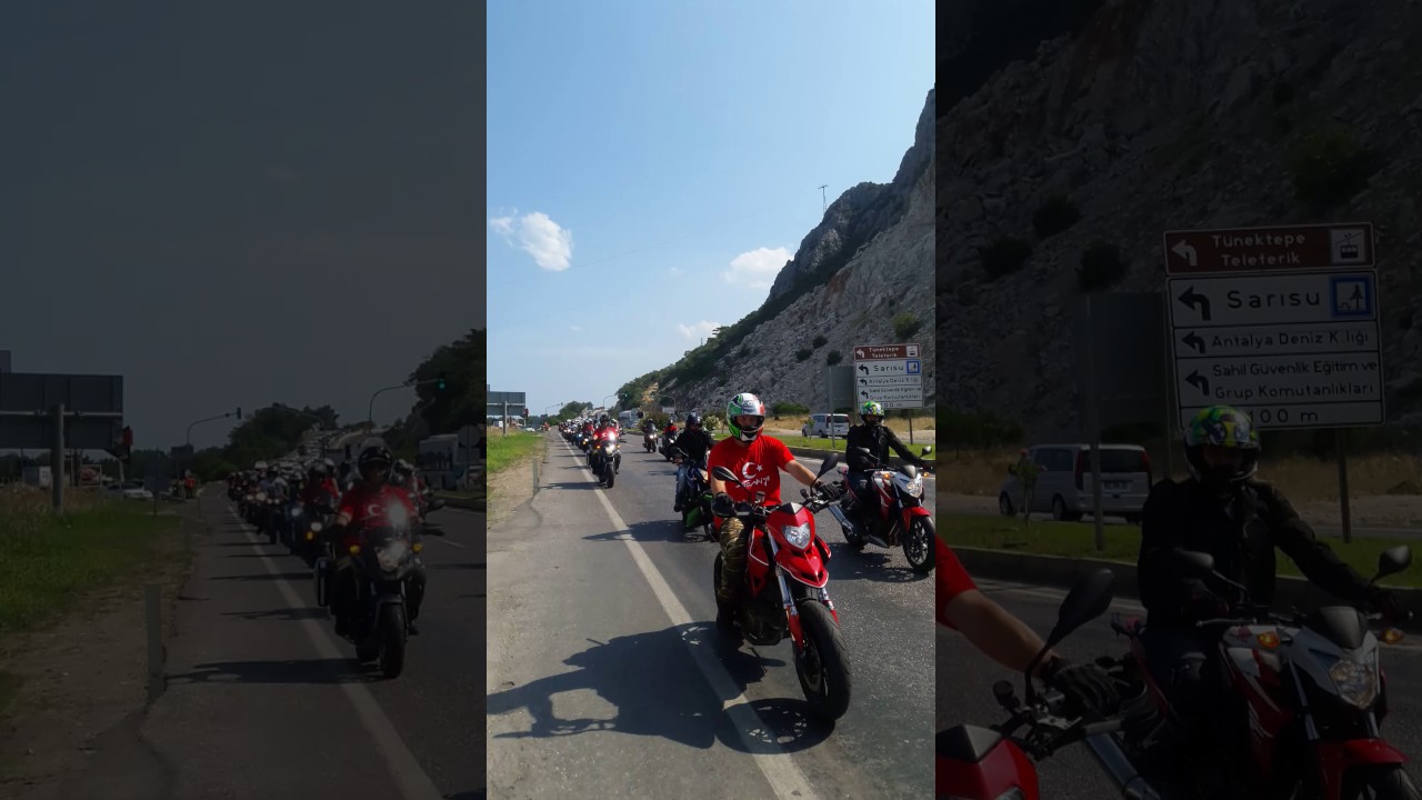 178 yil korteji antalya jandarma ve motosiklet s&uuml;r&uuml;c&uuml;leri