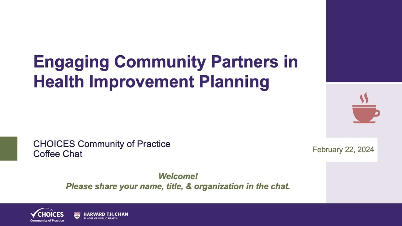 Engaging Community Partners in Health Improvement Planning