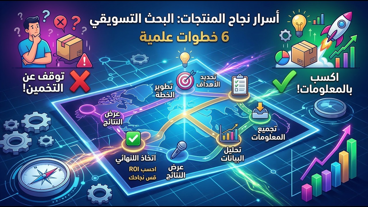 السر العلمي لنجاح المنتجات: دليلك لعملية البحث التسويقي في 6 خطوات!