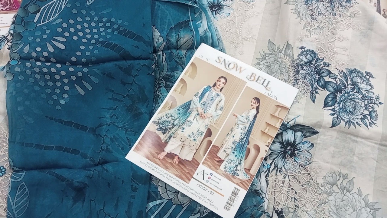 Eid Collection Exclusive Embroidered Digital Print Lawn With Chiffon Dupatta