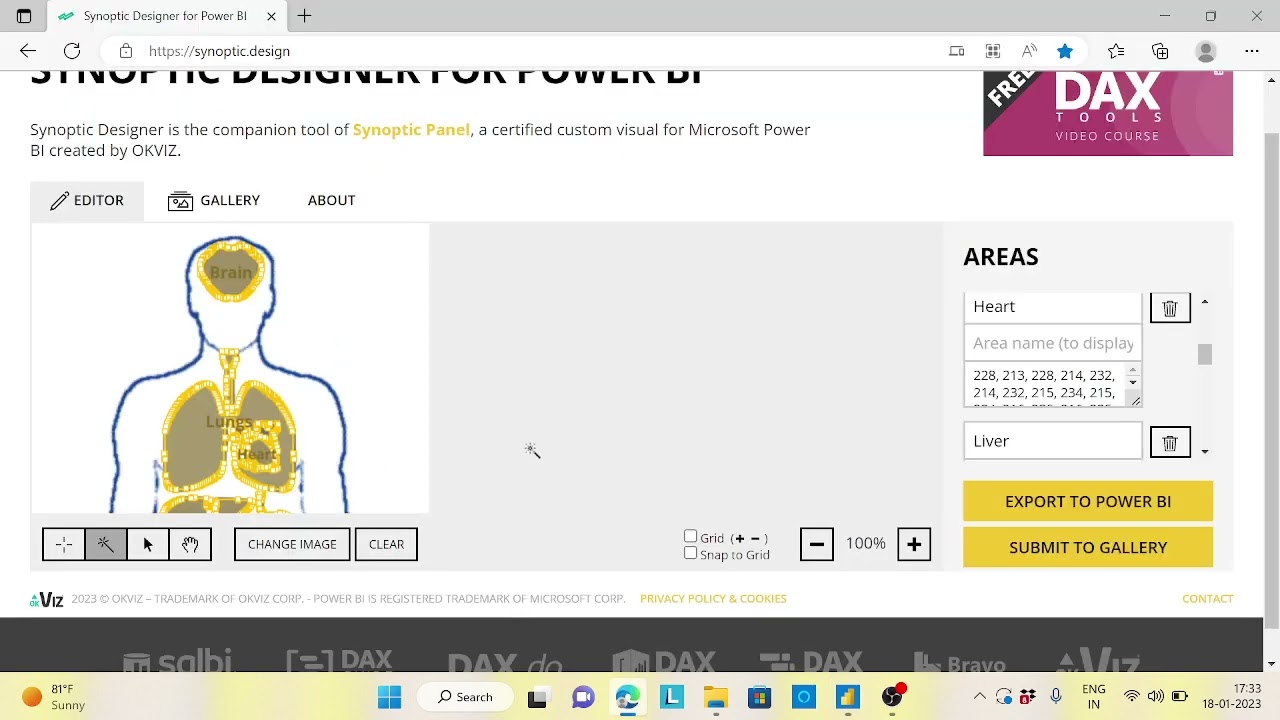 Power BI Custom Visuals: Very Interesting how to Highlight Human Body Parts. Along with some others.