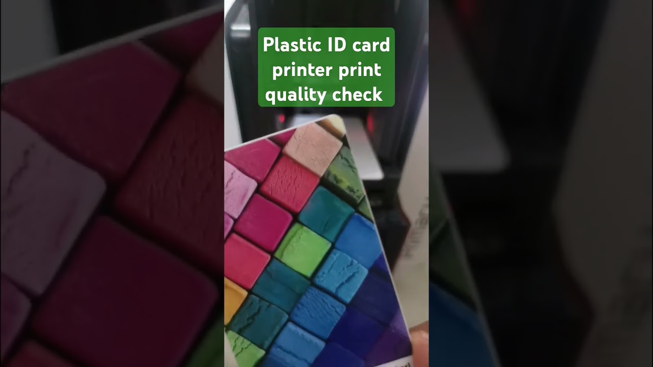 Plastic ID card printer print quality check