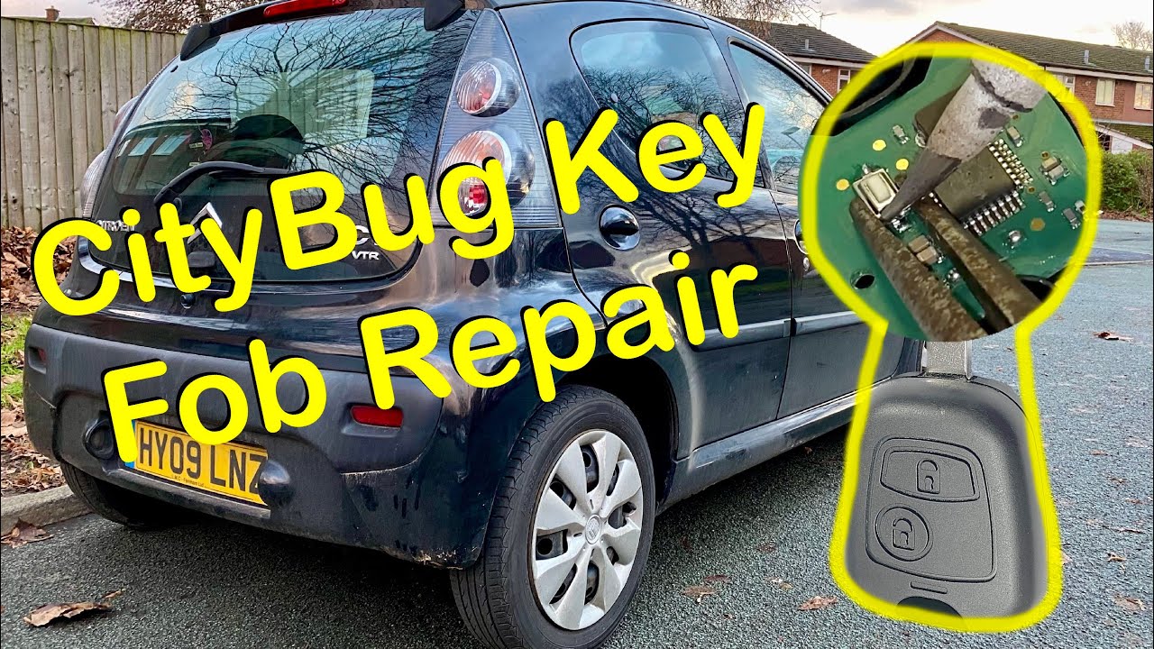 Citroen C1 Key Fob Repair DIY / Key Outer Case + Button Replacement (CityBug/Aygo/Peugeot 107)