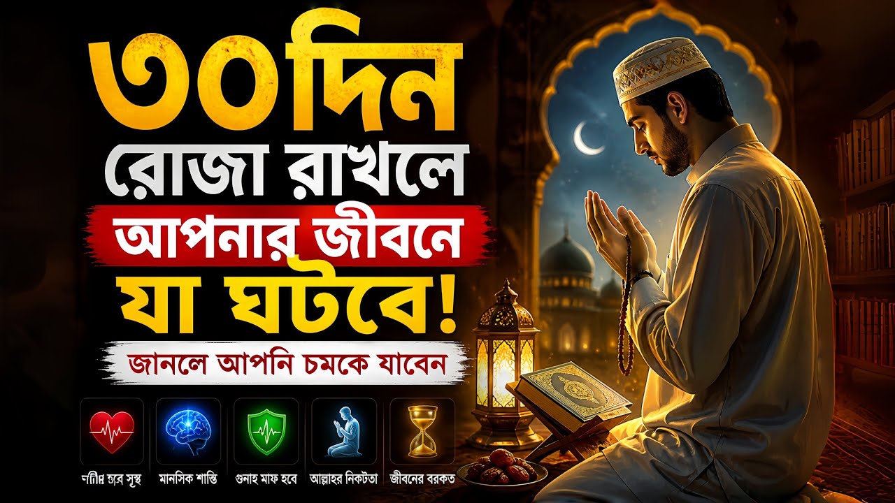 ৩০ দিন রোজা রাখলে শরীরে যে অবিশ্বাস্য পরিবর্তন ঘটে | কোরআন, হাদিস ও বিজ্ঞান যা বলছে !