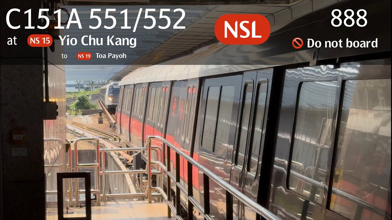 [SMRT] [YCK Crossover] Kawasaki CSR Qingdao Sifang C151A [551/552] at Yio Chu Kang (DNB) (NSL)